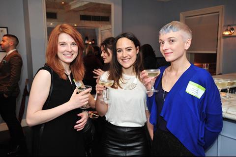 2014 Stars Krysty Wilson-Cairns (left) and Dawn King (right) with BBC Films’ Rowan Woods (centre)